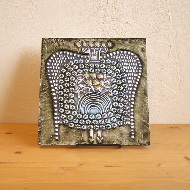 リサ・ラーソン グスタフスベリ UNIK陶板シリーズ 貴婦人 | 北欧ビンテージのプリミティブ×サンチカグ